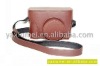 Black trendy small dslr leather camera bag