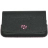 Black with Pink Genuine leather Case Pouch For Blackberry Torch 9800