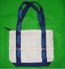 Blank Canvas Shoulder Bags with Zipper