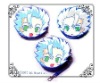 Bleach cute version Toushirou PVC foldaway wallet  (blue)