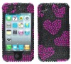 Bling Bling Rhinestone Case for iPhone 4 (Pink Hearts)