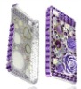 Bling Rhinestone Diamond Flower Hard Back Case Cover Skin for iPhone 4 4G