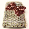 Bling bowknot crystal cover for blackberry 9900