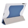 Blue Bottle Gourd Folding Design Leather Skin Case for iPad 2