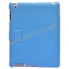 Blue Diagonal Pattern Design Leather Cover Case For Apple iPad 2