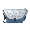 Blue Floral Spring Rickshaw Messenger Bag