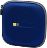 Blue Genuine Leather CD bag/CD holder