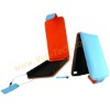 Blue High Quality Genuine Flip Leather Protector Case Cover For Apple iPhone4 4G