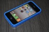Blue PU+PC mobile phone case for Apple iPhone 4G 4S