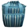 Blue Picnic cooler bag made of 300D stripe YF-0010