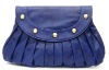 Blue Pleated Evening Bags Clutches