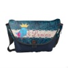 Blue Retro Chick Princess Cute Messenger Bag