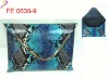 Blue Snake PU Envelope Bag