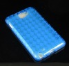 Blue Soft Checker Tpu Gel Case Cover For Samsung Galaxy Note GT-N7000 i9220