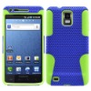 Blue With Green Silicone +Hole Hard 2 in 1 Case For SAMSUNG INFUSE 4G i997