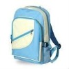 Blue and cream-colored School backpack