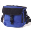 Blue camera bag in PU leather