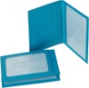 Blue card holder with many pockets