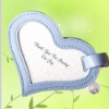 Blue color heart shaped luggage tag