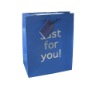 Blue colored paper bag