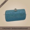 Blue crystal clutch bag