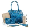 Blue designer PU changing bag