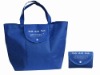 Blue non woven foldable bag