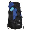 Blue polyester camping backpack of dacron 600d