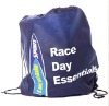 Blue polyester drawstring backpack for promotion