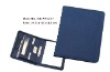 Blue pu new style zip folder