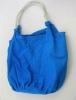 Blue simple cotton leisure bag women shoulder bag