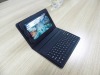 Bluetooth Keyboard with Folding PU Leather Case for Samsung P1000 (Black)