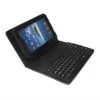 Bluetooth keyboard with folding leather case for samsung galaxy p1000