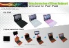 Bluetooth keyboard with leather case for iPad