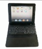 Bluetooth wireless ABS keyboard black leather cover for iPad