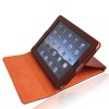 Book Style Black Flip Leather Folding Case For iPad with stand