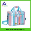 Bottle sleeve blue with red stripes  Cooler bag Warm  lunch cooler box