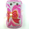 Bowknot Rhinestone Both Sides Cover Shell Skin For Blackberry Bold 9700