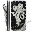 Bowknot Small Diamond Rhinestone Case Cover for iPhone 4S/ iPhone 4(Black)
