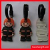 Boys shape 3D rubber name card bag tag