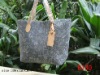 Brand designer canvas zipper grey tote bags