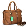 Brand ladies leather hot sales coffee tote bags