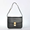 Brand leather office ladies black hand and shoulder bags