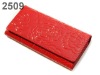 Brand money clip leather wallets red