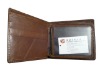 Branded Bifold Brown Leather Wallet