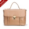 Branded design leather satchel bag