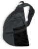 Branded sling backpack in black