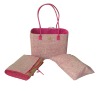 Brief design series-fashion paper straw beach bag set