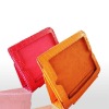 Bright color cherry and orrange PU case for Ipad 2