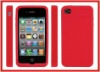 Bright red color Silicone Mobile phone case for iphone4